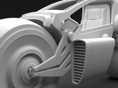 Futuristic Bike Low-poly 3D model