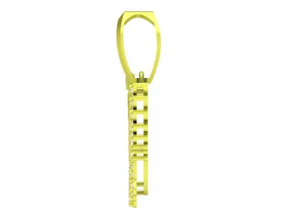 Luxury Letter B Winged Pave Pendant Jewelry 4235 3D print model