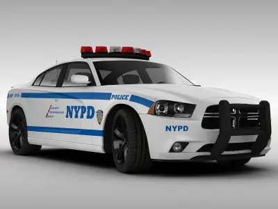 Dodge Charger NYPD Police Car 2013 3D model