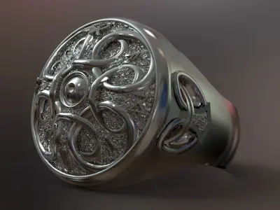 Odin Shield Ring Free 3D print model