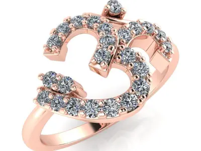 light weight gold diamond rings-C111116SKCH2026041-wt-0-5 3D print model