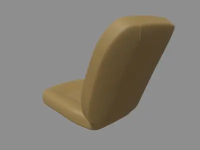Car Seat 010 Low-poly 3D model
