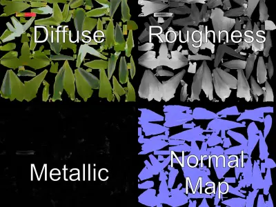 Aloe Succulent Model Pack for D Design and Rendering Low-poly 3D model