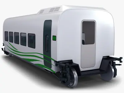 High Speed Railway Passenger Car v 2 3D model