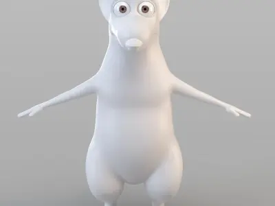 Cartoon Big Mouse 3D model
