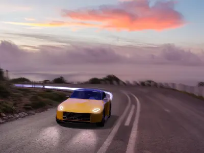 electric sport car 3D model