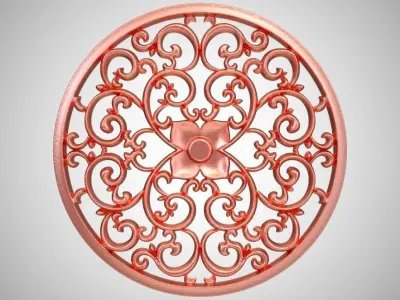 Engraving no12 Low-poly 3D model