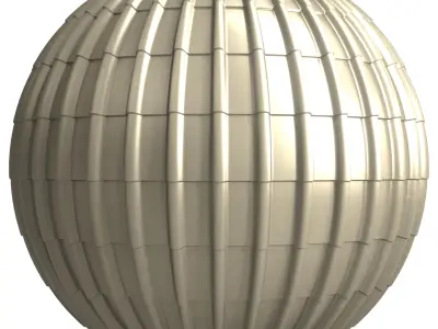 Roof Tile Materials 26- By 3 color Pbr By Sbsar 4k Low-poly 3D model