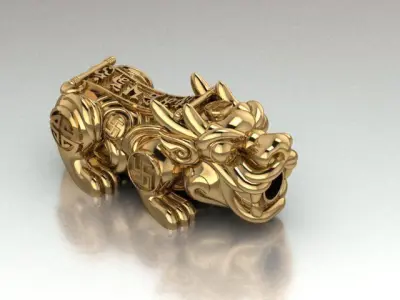 5 Pixiu Face Bracelet-Unicorn bracelet 02 3D print model