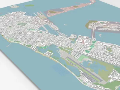 Cityscape Key West Florida United States 3D model