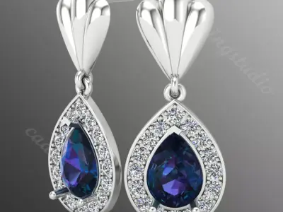 Earrings od 3D print model
