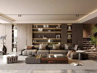 Indoor model of the reception room 3D model