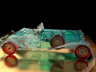 Antique car 3D model get