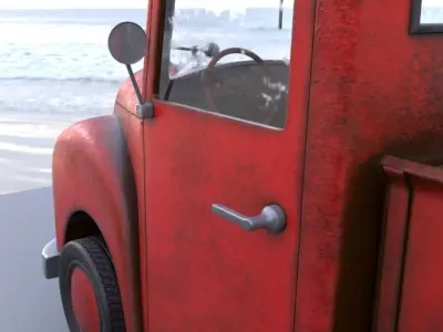 Old car Low-poly 3D model