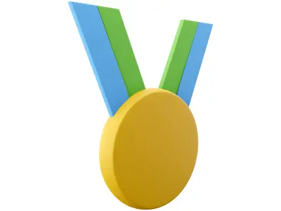 3d medal cartoon 3D model