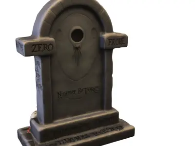 Jack-O-Lantern Gravestone  Halloween 3D model