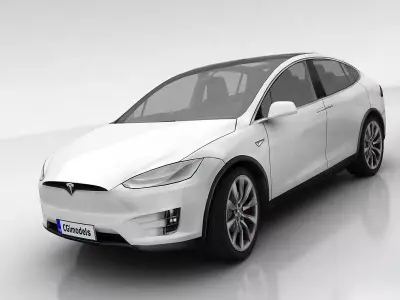 Tesla X Low-poly 3D model