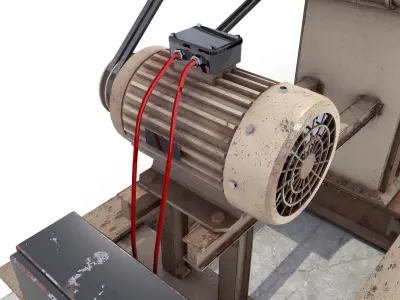 Oil Pumpjack  Weathered 3 Low-poly 3D model