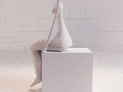 A statuette of a lady 1 3D model