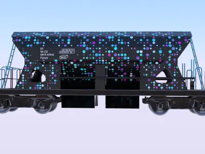 Hopper wagon PBR V 3D model