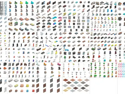 Interior 7 Low-poly 3D model