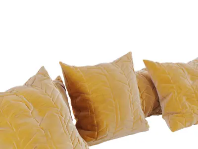 Pillows collection velvet - 3D model