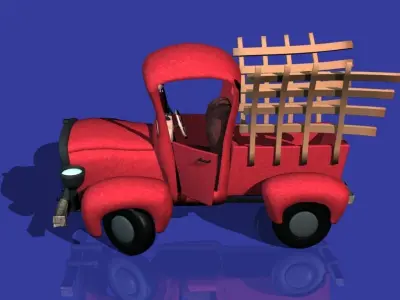 Farm Truck Cartoon Car 3D model