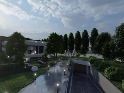 Hilton village residential villa 3D model