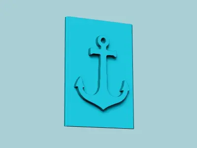 Stamp 42 - Anchor - Fondant Decoration Maker Toy 3D print model