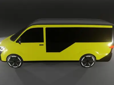 MOIA shuttle Van Low-poly 3D model