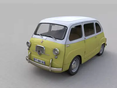 FIAT 600 MULTIPLA 1956 3D model