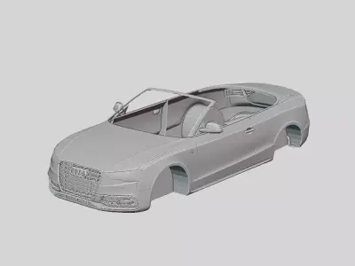 Audi S5 Cabriolet 2012 Printable Body  3D print model
