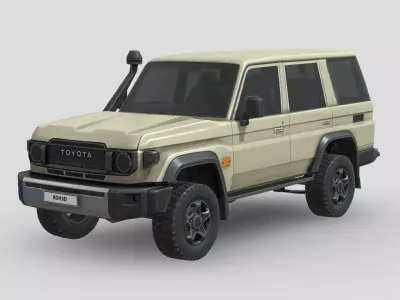 Toyota Land Cruiser 70 GXL 2024 Low-poly 3D model