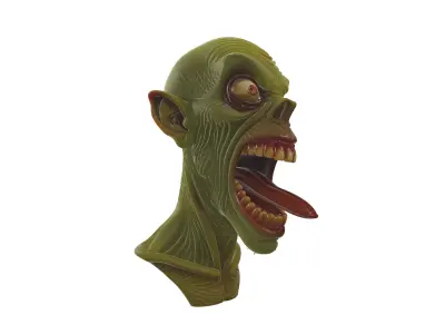 Zombie Bust Sculpture Horror Monster Decor Halloween Prop 3D print model