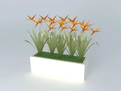 Floreira as Heliconias Free 3D model