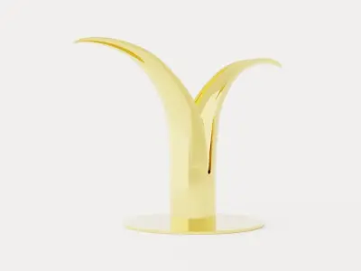 Liljan Candlestick - Brass Low-poly 3D model