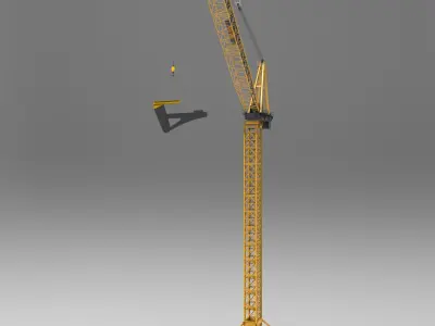 Tower crane building II 3D model
