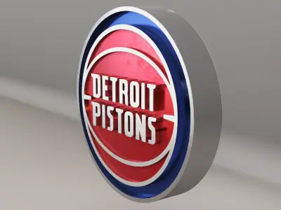 NBA Detroit Pistons Logo 3D model