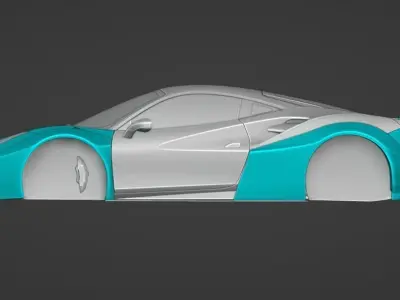 Ferrari 488 Monaco X DDC Custom Bodykit 3D model