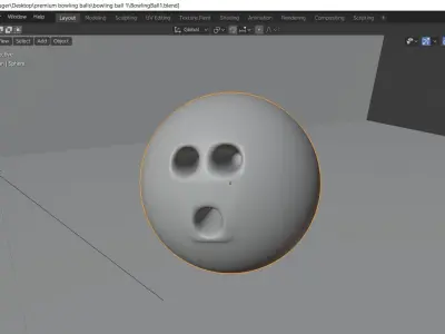 Bowling Ball Artistic 3D model