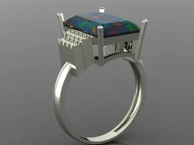 An engagement ring 3Dmodel 3Dprint Free 3D print model