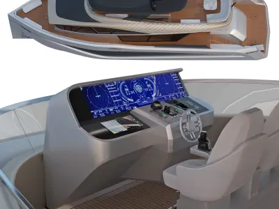  Electric motor yacht Kerkinitida luxury class 27m 3D model