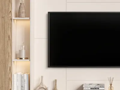 modern tv wall 23 3D model