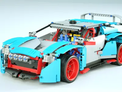 LEGO Rally Car 3D model