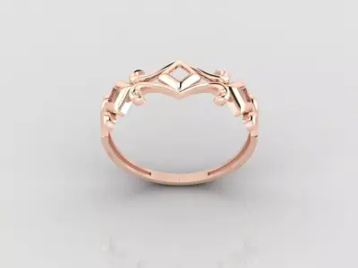Women Ring Fancy Ring Plain light weight STL 3DM Printable 3D print model shop