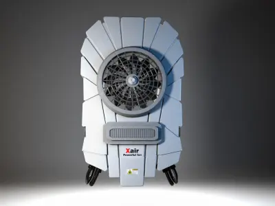 Ventilation fan 03 Low-poly 3D model
