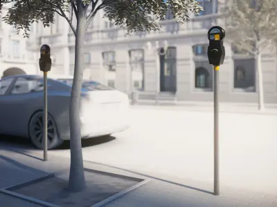 Basic parking meter 3D model