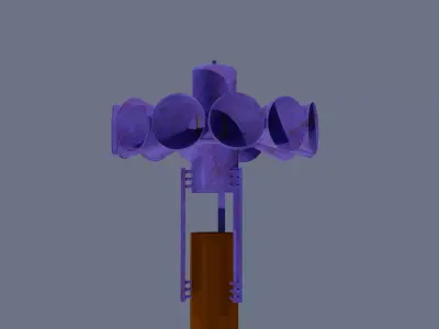 Federal Signal STH-10 TORNADO SIREN Low-poly 3D model