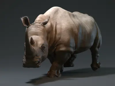 Rhino Low-poly 3D model buy