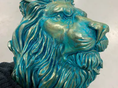 Lion Head Pendant 2 3d print model 3D print model